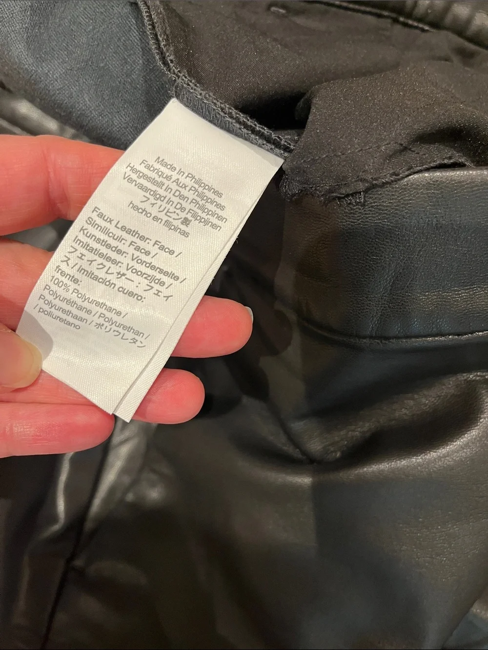 J. Crew Kate BU141 Black Faux Leather ankle Straight-Leg Pants size 16